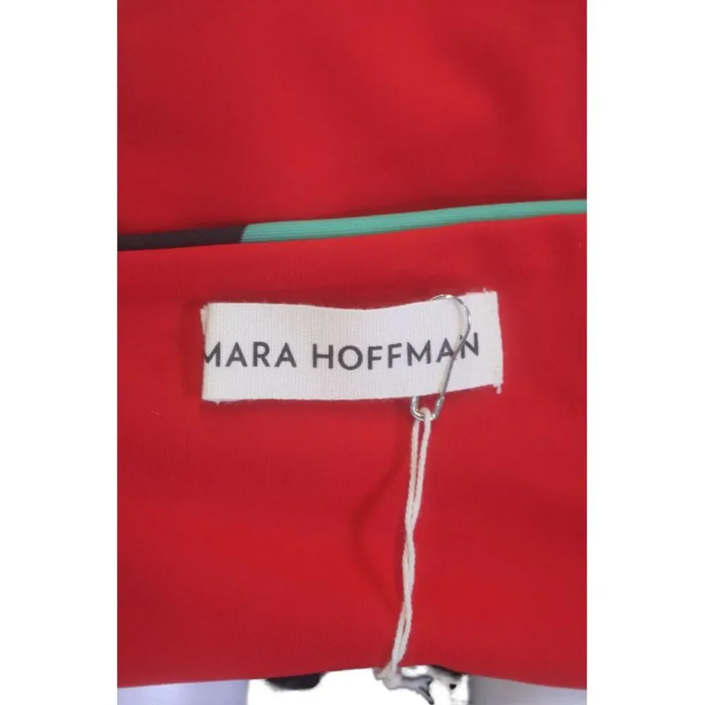 Mara Hoffman Womens Textured Stripped Bikini Bottoms Multicolor Size L